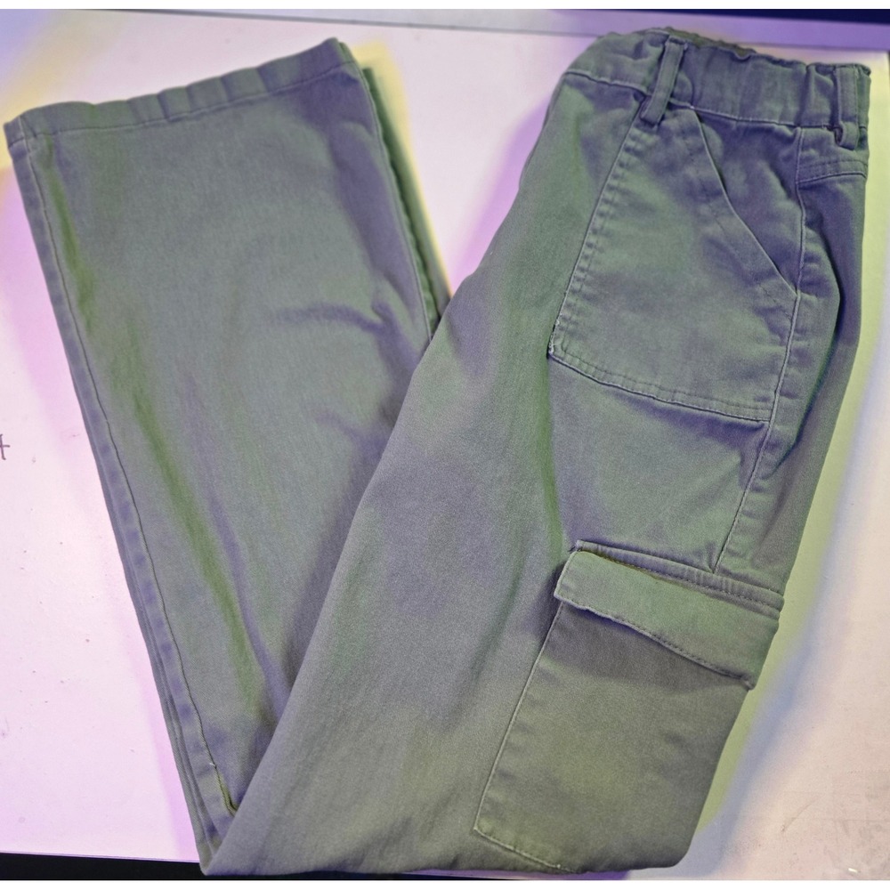 Lucky You‎ Women's Olive Green Cargo Pants Straight Leg Size L 14/16 Stretch.